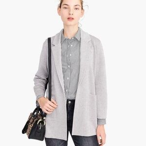J. Crew Sophie Open Front Sweater Blazer Swacket Cotton Wool Blend Small